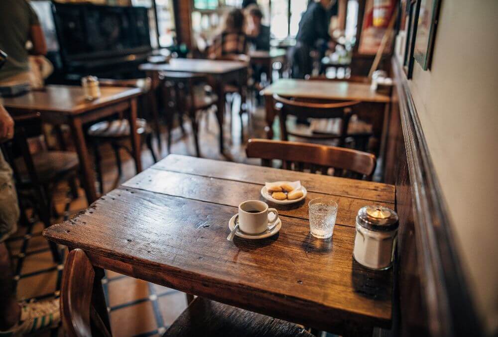 Coffee shop table and chairs