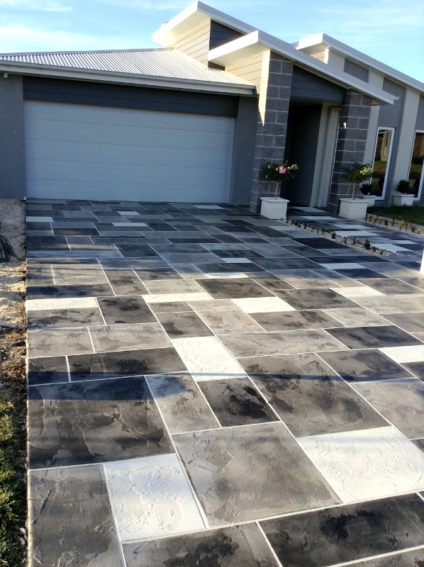 concrete driveway stamped dallas