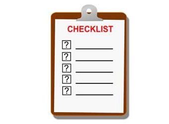Checklist icon placed in a brown clipboardrown