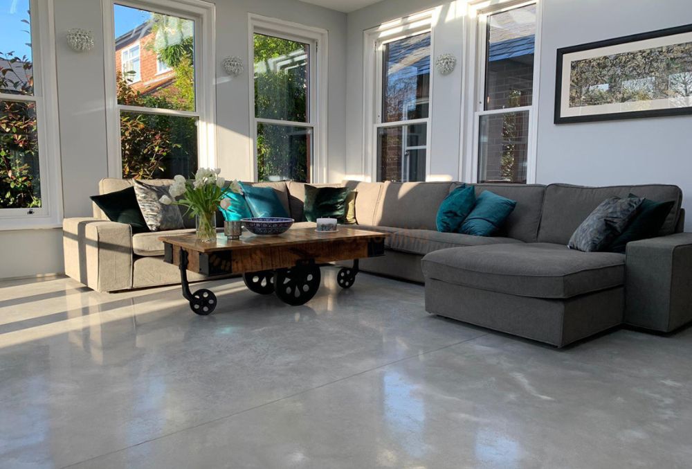 polished concrete interior floors
