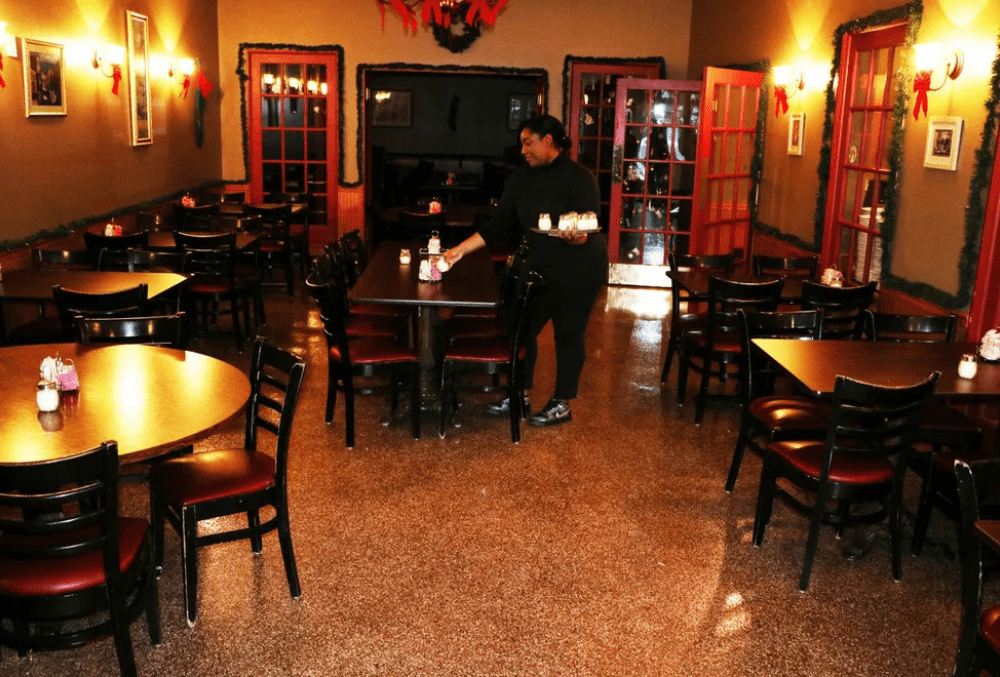 stained concrete restaurant flooring