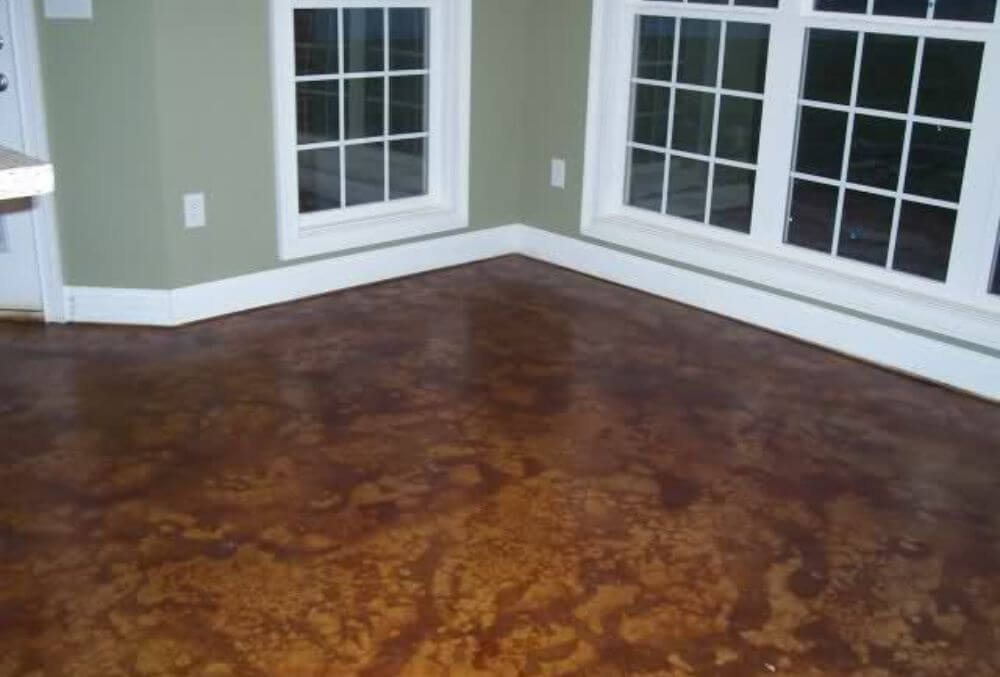 acid stained concrete flooring