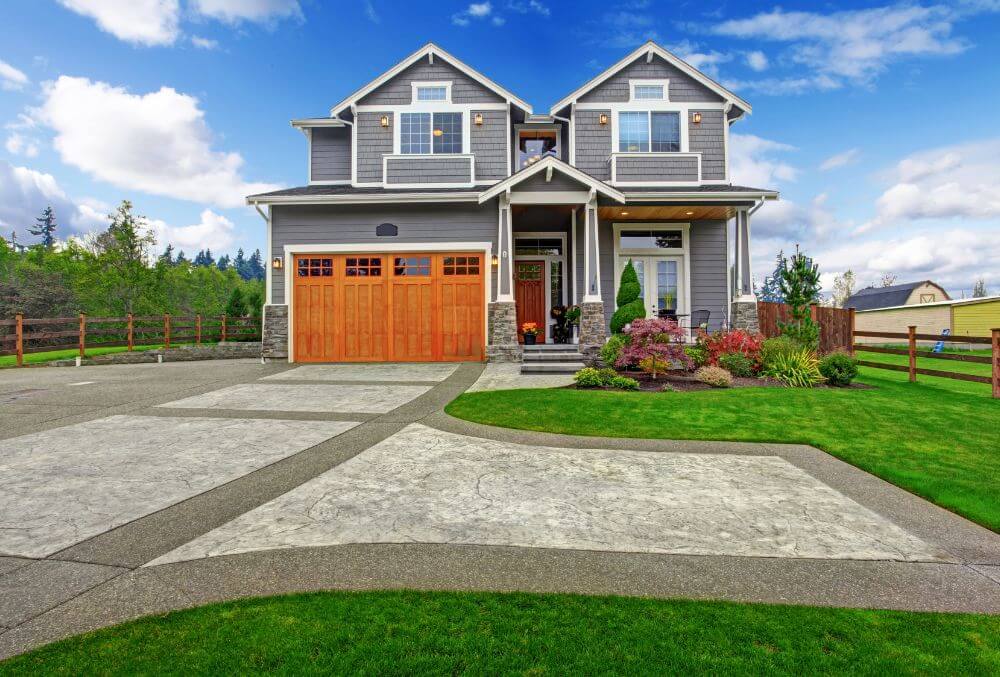 contemporary design house with driveway