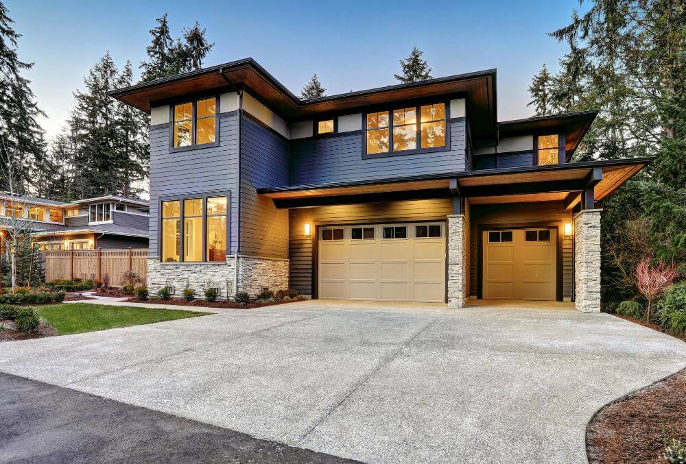 residential house with a concrete driveway