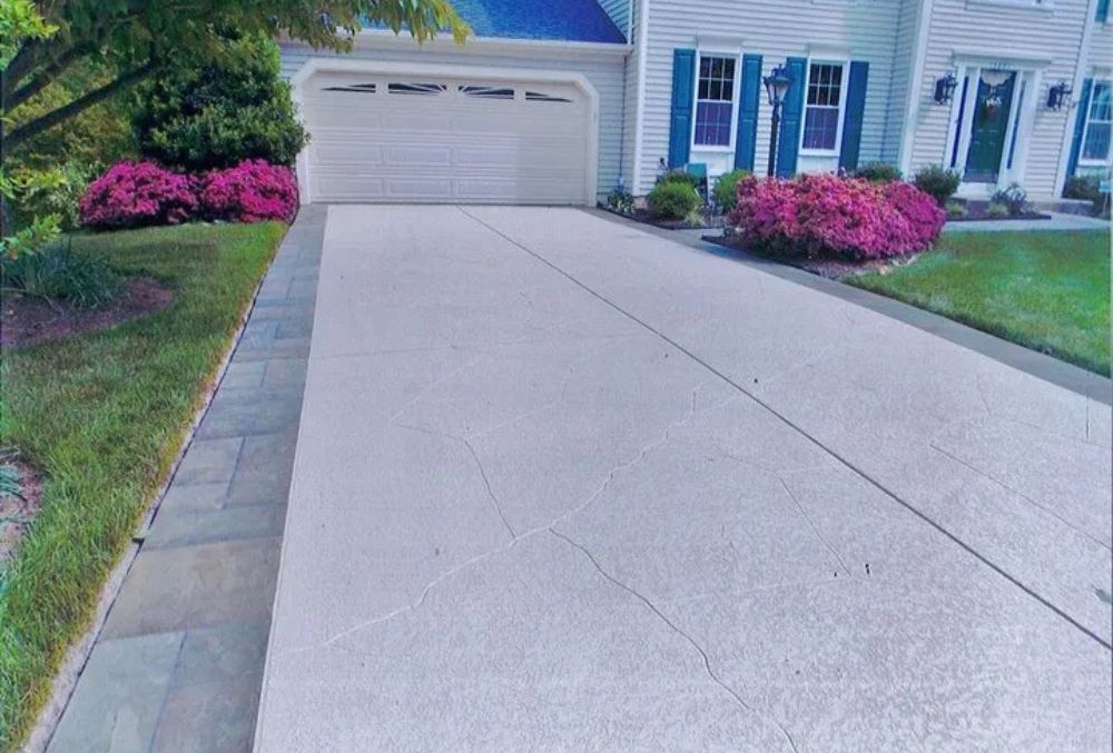 knockdown texture driveway flooring
