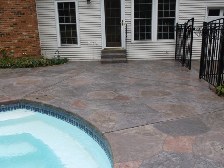 dallas stamped concrete pool deck