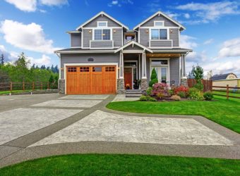 contemporary design house with driveway