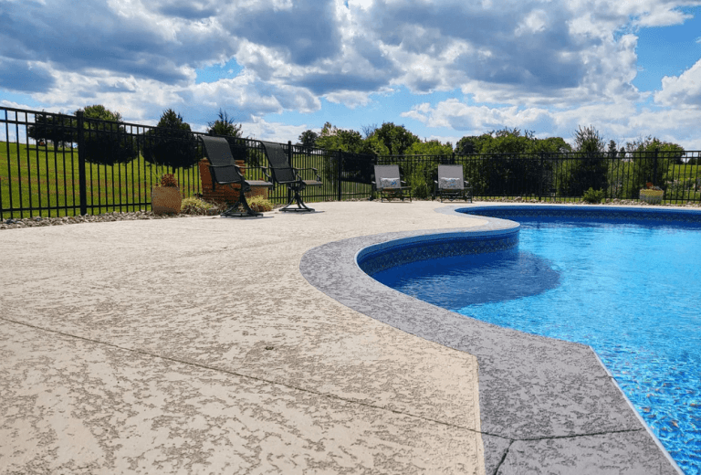 knockdown texture outdoor pool deck