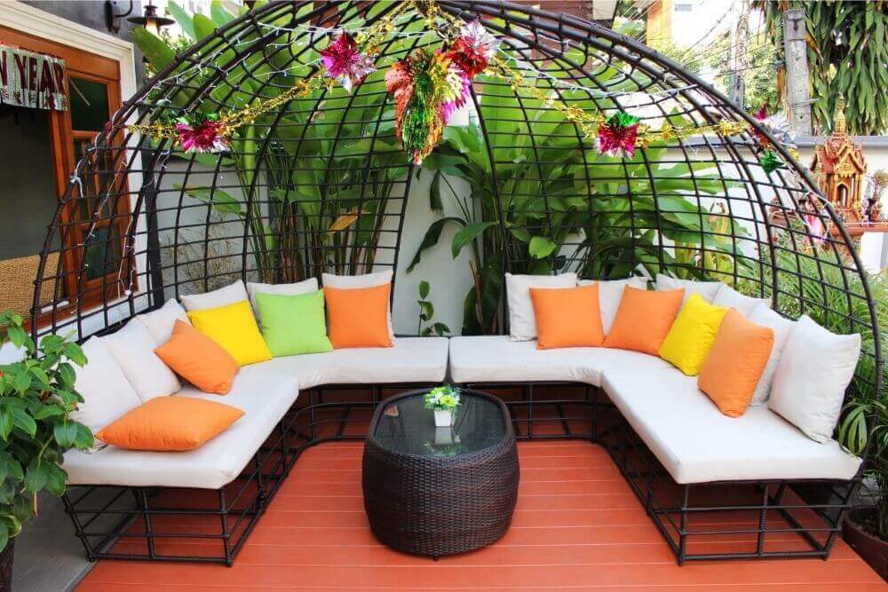 Colorful patio