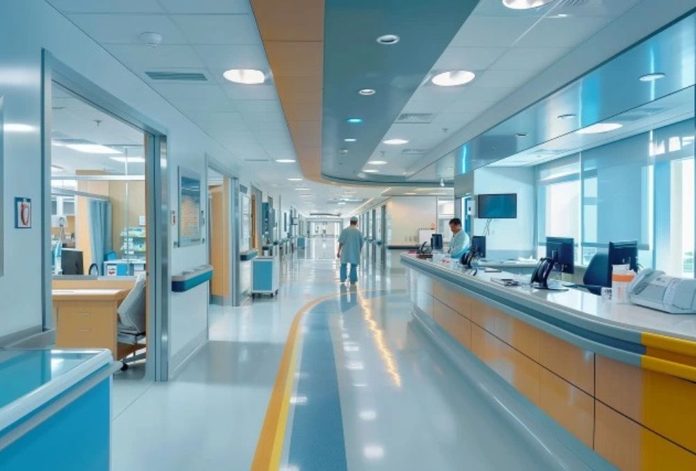 nurses desk in a hospital