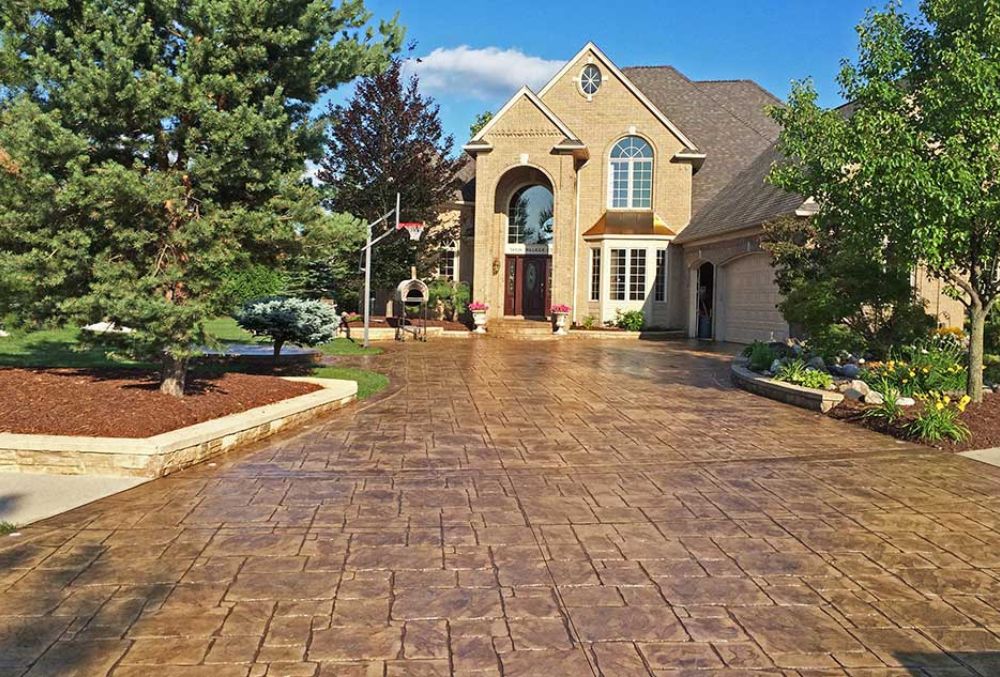 stamped concrete driveways