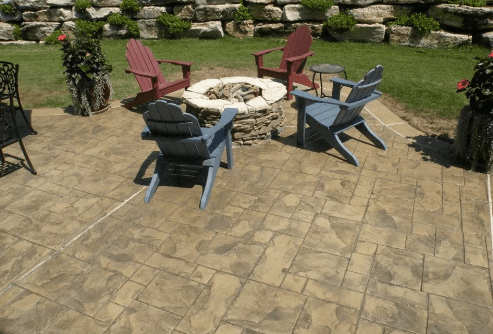 stamped concrete patio