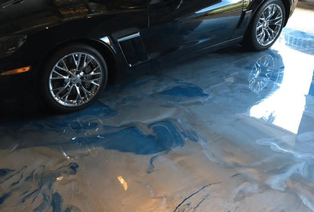 metallic epoxy garage