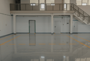 shiny white flooring