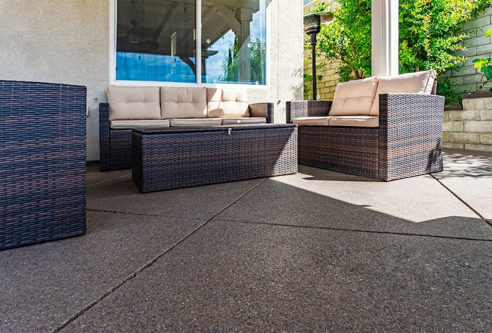 patio with polyurea polyaspartic coatings