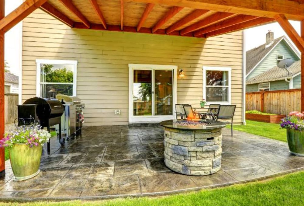 stamped concrete patio
