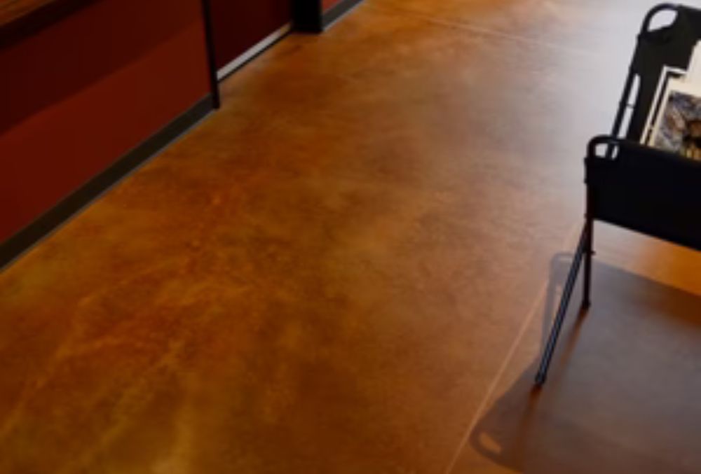 water based staining concrete floor