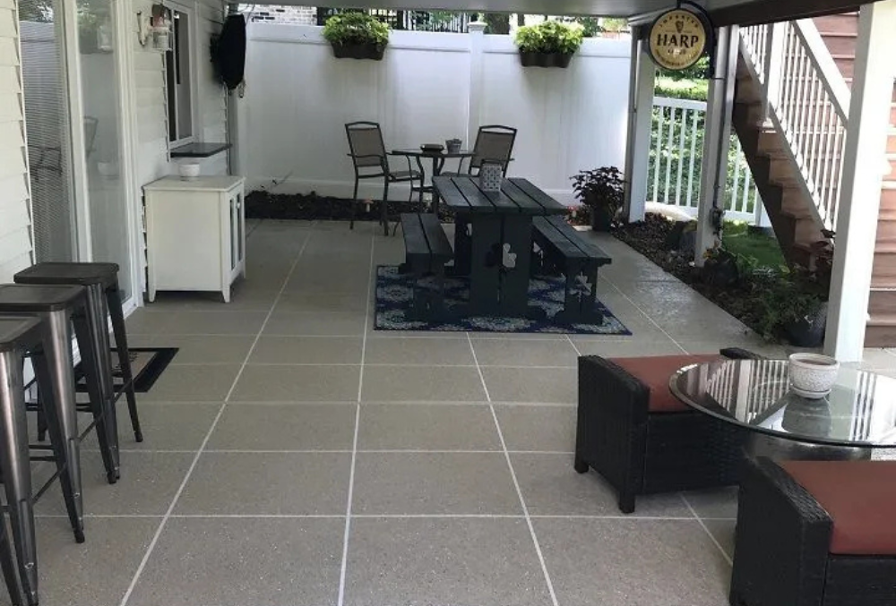 knockdown concrete patio